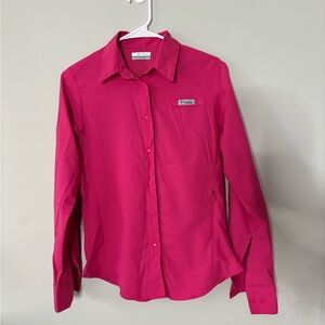 Columbia Hot Pink Women's Outdoor Button-Up